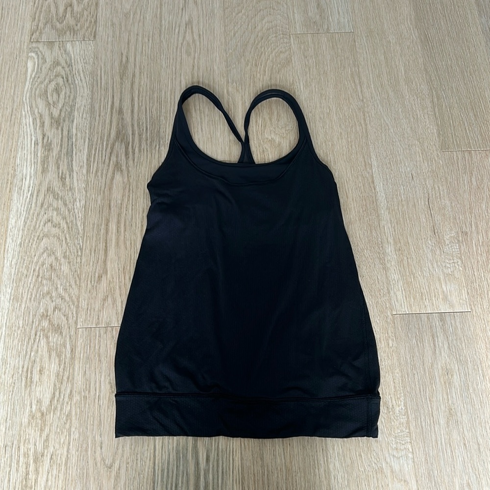 LULULEMON open back tank with built in sports bra